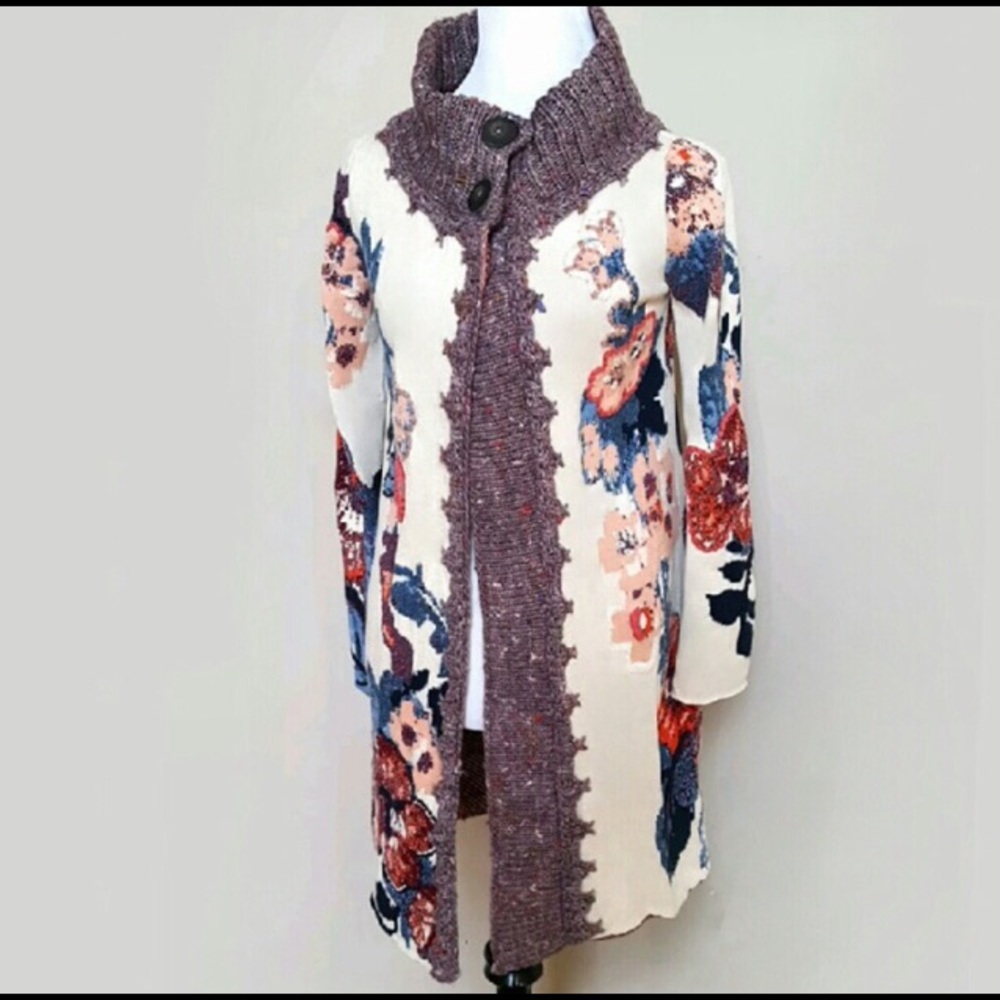SOLD- Anthropologie Sweater Coat Foret Cardigan